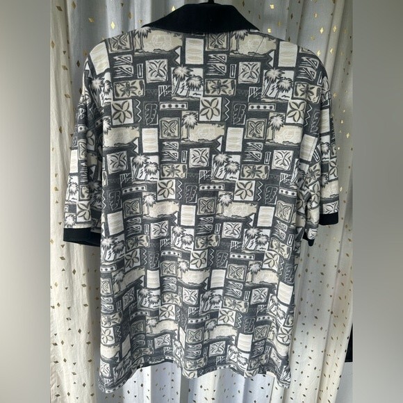 Paradise Blue Men's Casual Hawaiian Aloha Pullover Collar Shirt Vacation XL - Picture 3 of 6